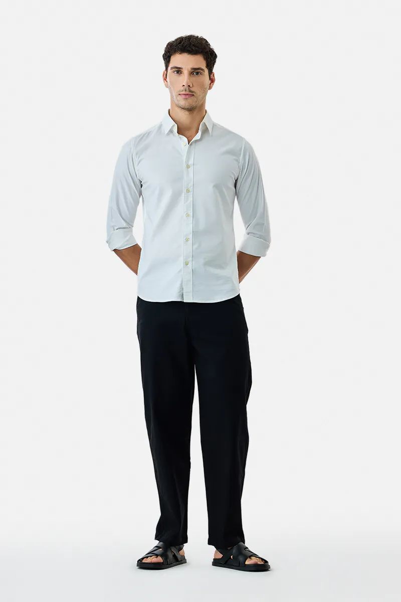 Relaxed Fit Linen Blend Trouser